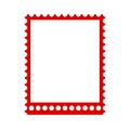 Blank stamps frame, postage stamp - vector
